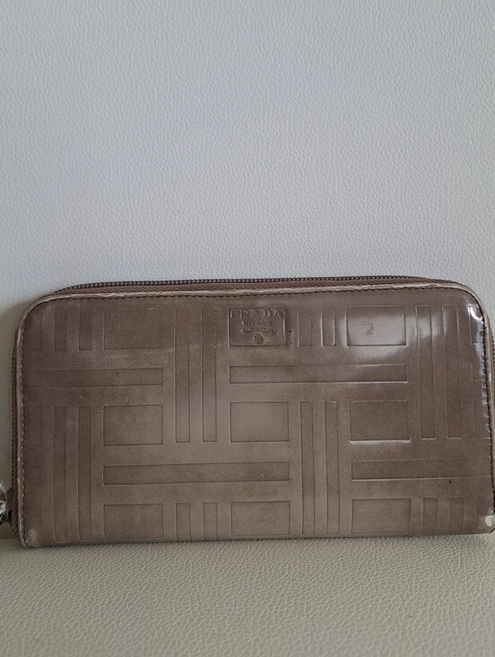Prada Handbags - Prada Milano Grey Long Zip Wallet EUC